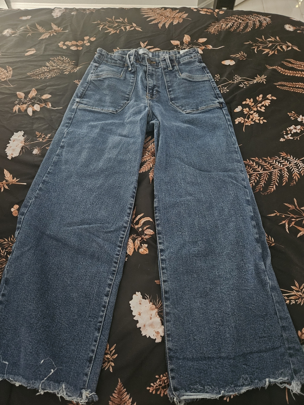 Kensie Wide-Leg High-Rise Jeans in Medium Blue